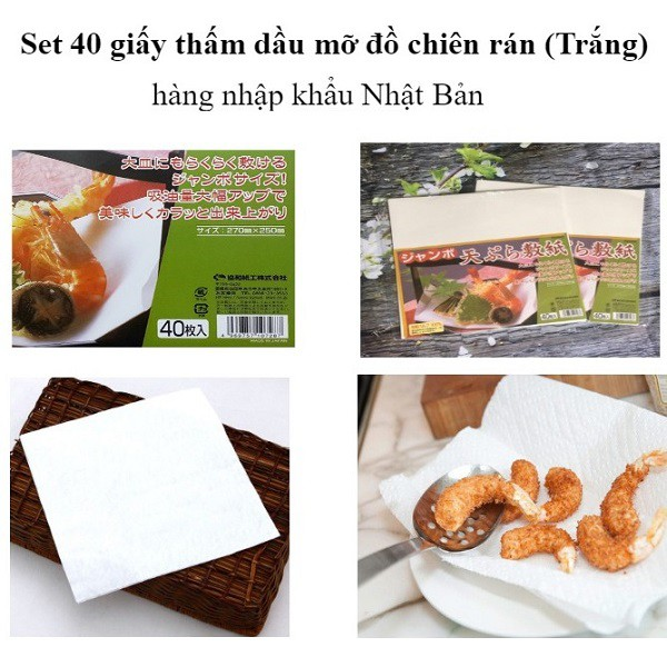 Giấy thấm dầu khi chiên rán thức ăn